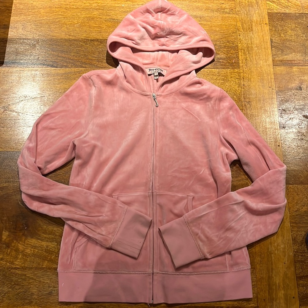 Juicy Couture Pink Velour Track Hoodie